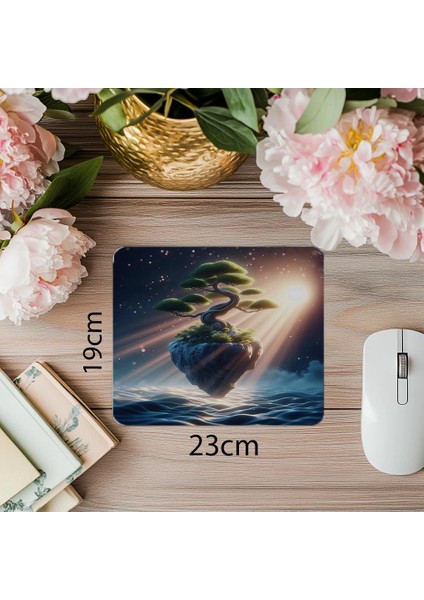 Doğayla Dengede Minimal Mouse Pad - 19X23 cm 2 mm Dikdörtgen Ithal Baskılı Mouse Pad