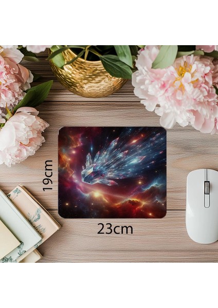 Kuyruklu Yıldız Izli Kozmik Mousepad - 19X23 cm 2 mm Dikdörtgen Ithal Baskılı Mouse Pad