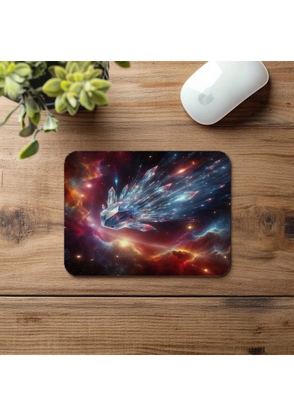 Kuyruklu Yıldız Izli Kozmik Mousepad - 19X23 cm 2 mm Dikdörtgen Ithal Baskılı Mouse Pad fırsatları