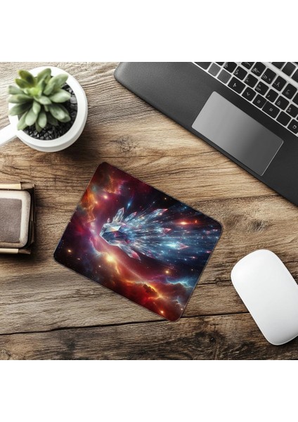Kuyruklu Yıldız Izli Kozmik Mousepad - 19X23 cm 2 mm Dikdörtgen Ithal Baskılı Mouse Pad