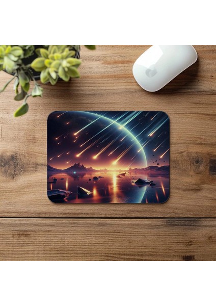 Sinema Efektli Uzay Manzaralı Mouse Pad - 19X23 cm 2 mm Dikdörtgen Ithal Baskılı Mouse Pad fırsatları
