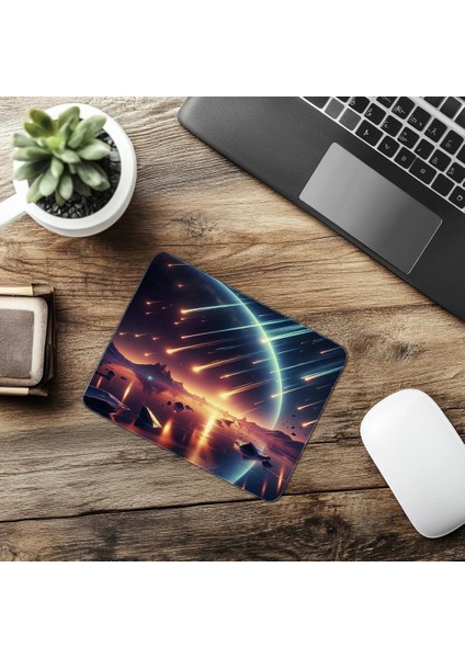 Sinema Efektli Uzay Manzaralı Mouse Pad - 19X23 cm 2 mm Dikdörtgen Ithal Baskılı Mouse Pad
