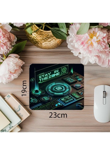 Gamer Zihniyeti Temalı Parlak Mouse Pad - 19X23 cm 2 mm Dikdörtgen Ithal Baskılı Mouse Pad