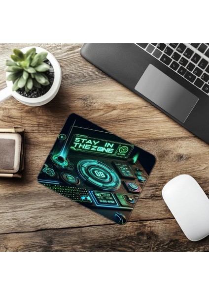 Gamer Zihniyeti Temalı Parlak Mouse Pad - 19X23 cm 2 mm Dikdörtgen Ithal Baskılı Mouse Pad