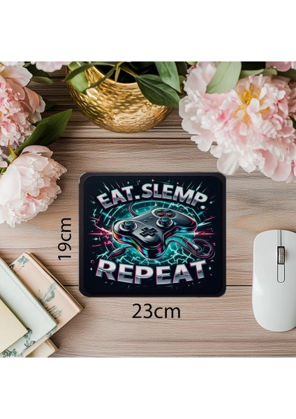 Esprili ve Işıklı Mouse Pad – Gamer Life - 19X23 cm 2 mm Dikdörtgen Ithal Baskılı Mouse Pad