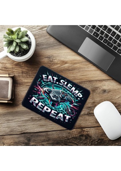 Esprili ve Işıklı Mouse Pad – Gamer Life - 19X23 cm 2 mm Dikdörtgen Ithal Baskılı Mouse Pad