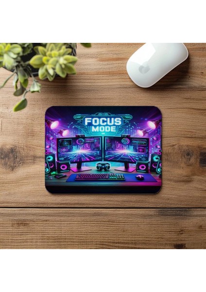 Gamer Setup Mousepad – Focus Açık - 19X23 cm 2 mm Dikdörtgen Ithal Baskılı Mouse Pad fırsatları