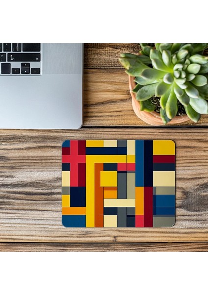 Mat Doku Üzerine Çizgisel Sanat Mouse Pad - 19X23 cm 2 mm Dikdörtgen Ithal Baskılı Mouse Pad modelleri