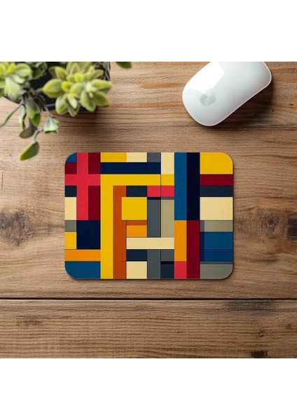 Mat Doku Üzerine Çizgisel Sanat Mouse Pad - 19X23 cm 2 mm Dikdörtgen Ithal Baskılı Mouse Pad fırsatları