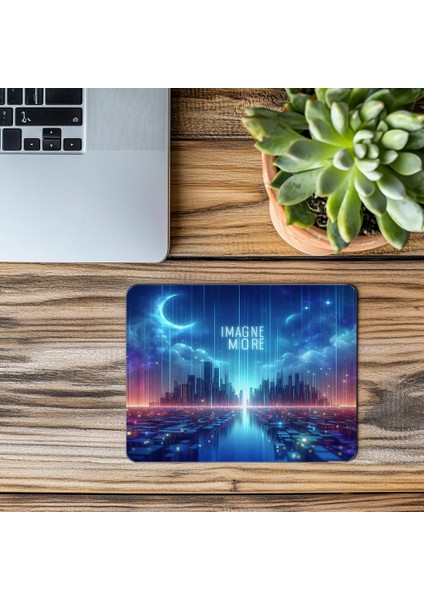 Düşsel Neon Tipografi Mouse Pad Tasarımı - 19X23 cm 2 mm Dikdörtgen Ithal Baskılı Mouse Pad modelleri