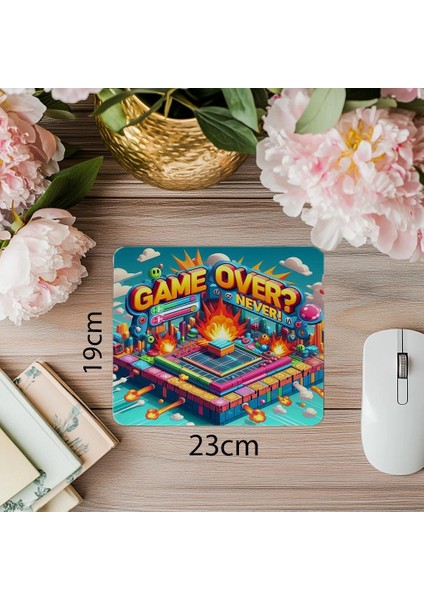 Yenilmez Ruhlu Game Over Mousepad - 19X23 cm 2 mm Dikdörtgen Ithal Baskılı Mouse Pad