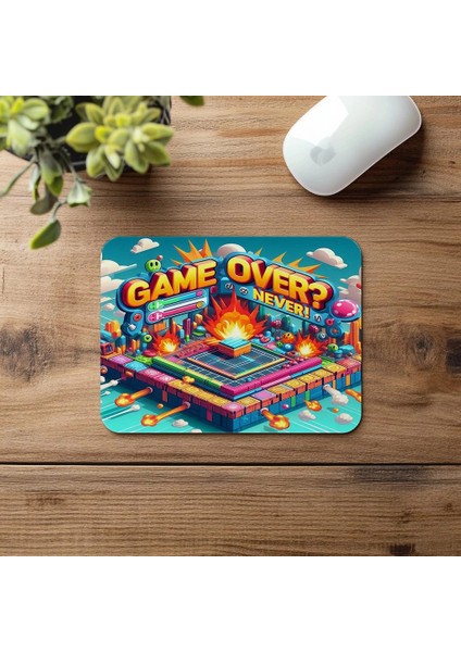 Yenilmez Ruhlu Game Over Mousepad - 19X23 cm 2 mm Dikdörtgen Ithal Baskılı Mouse Pad fırsatları