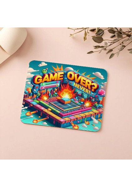 Yenilmez Ruhlu Game Over Mousepad - 19X23 cm 2 mm Dikdörtgen Ithal Baskılı Mouse Pad indirimleri