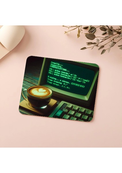Compiling Yazılı Karanlık Kod Mouse Pad - 19X23 cm 2 mm Dikdörtgen Ithal Baskılı Mouse Pad indirimleri