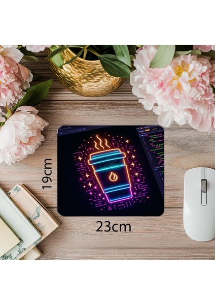 Minimal Işıklı Kodlama Ortamı Mousepad - 19X23 cm 2 mm Dikdörtgen Ithal Baskılı Mouse Pad