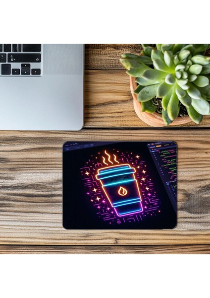 Minimal Işıklı Kodlama Ortamı Mousepad - 19X23 cm 2 mm Dikdörtgen Ithal Baskılı Mouse Pad modelleri