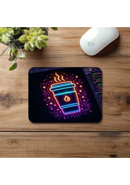 Minimal Işıklı Kodlama Ortamı Mousepad - 19X23 cm 2 mm Dikdörtgen Ithal Baskılı Mouse Pad fırsatları