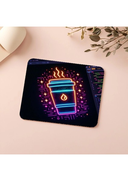 Minimal Işıklı Kodlama Ortamı Mousepad - 19X23 cm 2 mm Dikdörtgen Ithal Baskılı Mouse Pad indirimleri