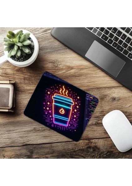 Minimal Işıklı Kodlama Ortamı Mousepad - 19X23 cm 2 mm Dikdörtgen Ithal Baskılı Mouse Pad