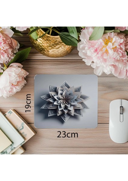 3D Kenar Gölgelendirmeli Minimal Mouse Pad - 19X23 cm 2 mm Dikdörtgen Ithal Baskılı Mouse Pad