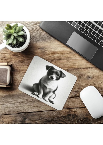 Sadık Dostlar Için El Çizimi Mousepad - 19X23 cm 2 mm Dikdörtgen Ithal Baskılı Mouse Pad