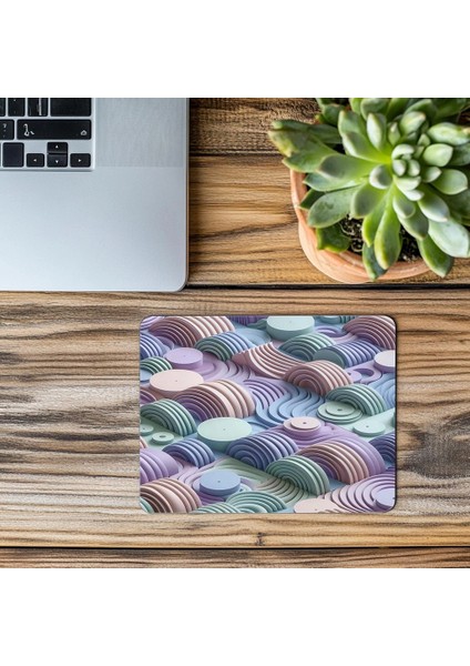 Geometrik Yaylarla Oluşturulmuş Minimal Mouse Pad - 19X23 cm 2 mm Dikdörtgen Ithal Baskılı Mouse Pad modelleri