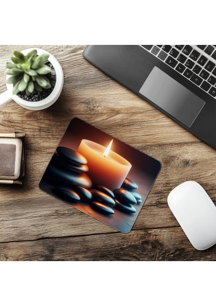 Meditatif Aydınlatmalı Mouse Pad - 19X23 cm 2 mm Dikdörtgen Ithal Baskılı Mouse Pad