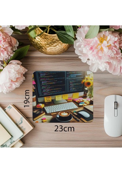 Html Kodlu Geniş Ekran Mousepad – Black Coffee - 19X23 cm 2 mm Dikdörtgen Ithal Baskılı Mouse Pad