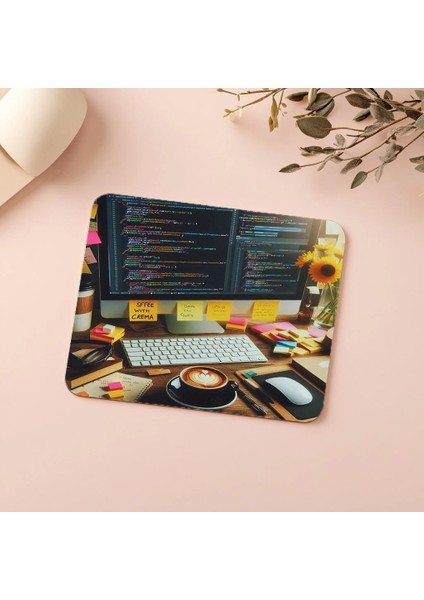 Html Kodlu Geniş Ekran Mousepad – Black Coffee - 19X23 cm 2 mm Dikdörtgen Ithal Baskılı Mouse Pad indirimleri