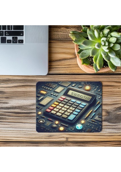 Güneş Enerjili Hesap Makinesi Mousepad - 19X23 cm 2 mm Dikdörtgen Ithal Baskılı Mouse Pad modelleri