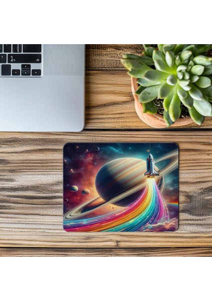 Parlak Gezegen Arka Planlı Mousepad - 19X23 cm 2 mm Dikdörtgen Ithal Baskılı Mouse Pad modelleri