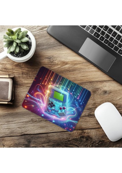 3D Stil Eski Oyun Makinesi Mouse Pad - 19X23 cm 2 mm Dikdörtgen Ithal Baskılı Mouse Pad