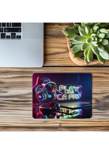 Play Like A Pro Yazılı Şık Gamer Mousepad - 19X23 cm 2 mm Dikdörtgen Ithal Baskılı Mouse Pad modelleri