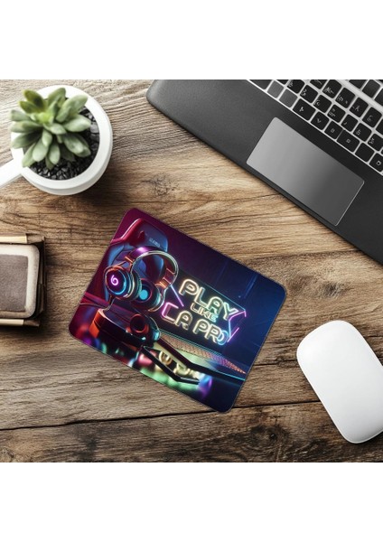 Play Like A Pro Yazılı Şık Gamer Mousepad - 19X23 cm 2 mm Dikdörtgen Ithal Baskılı Mouse Pad