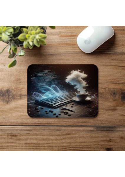 Dark Mode Kod Masası Mousepad – Hologramlı - 19X23 cm 2 mm Dikdörtgen Ithal Baskılı Mouse Pad fırsatları