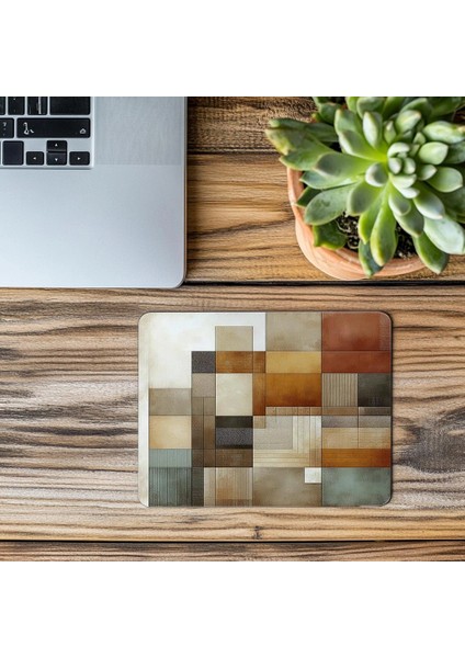 Dokulu Yüzeyde Bloklu Tasarımlı Mouse Pad - 19X23 cm 2 mm Dikdörtgen Ithal Baskılı Mouse Pad modelleri