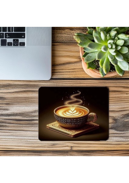 Buhardan Kod Olan Fincan Mouse Pad Tasarımı - 19X23 cm 2 mm Dikdörtgen Ithal Baskılı Mouse Pad modelleri