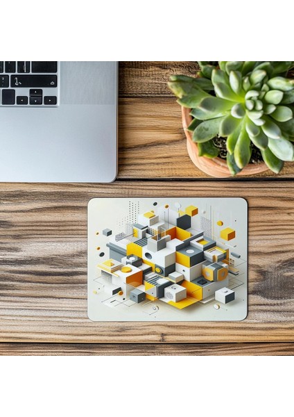 Heksagonal Formda Geometrik Mouse Pad - 19X23 cm 2 mm Dikdörtgen Ithal Baskılı Mouse Pad modelleri