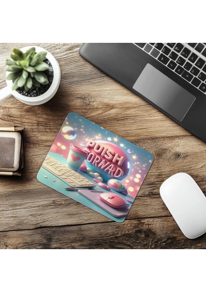 Canlı Renklerle Ileriye Odaklan Mouse Pad - 19X23 cm 2 mm Dikdörtgen Ithal Baskılı Mouse Pad