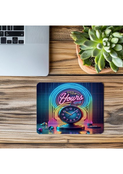 Own Your Hours Yazılı Saat Temalı Mousepad - 19X23 cm 2 mm Dikdörtgen Ithal Baskılı Mouse Pad modelleri