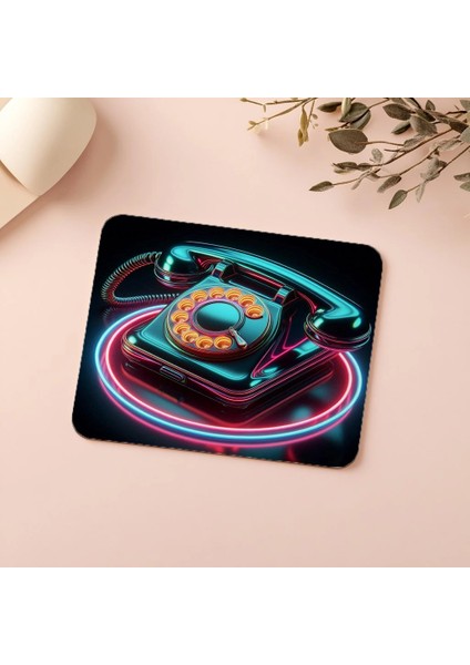Nostaljik Masaüstü Telefon Mouse Pad - 19X23 cm 2 mm Dikdörtgen Ithal Baskılı Mouse Pad indirimleri