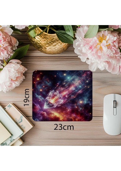 Kristal Kuyruklu Comet Mousepad – 3D Efektli - 19X23 cm 2 mm Dikdörtgen Ithal Baskılı Mouse Pad