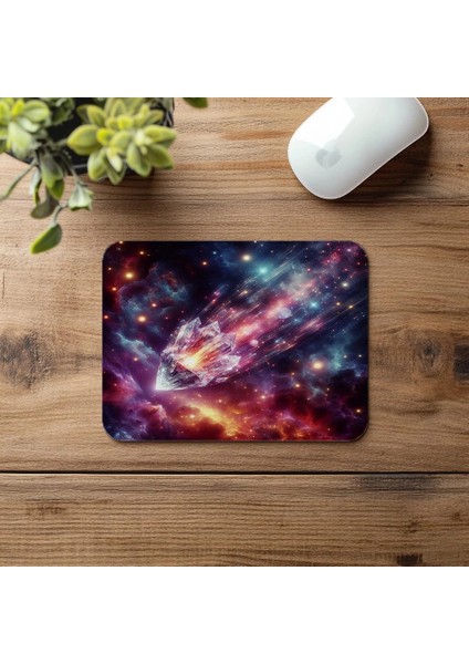 Kristal Kuyruklu Comet Mousepad – 3D Efektli - 19X23 cm 2 mm Dikdörtgen Ithal Baskılı Mouse Pad fırsatları
