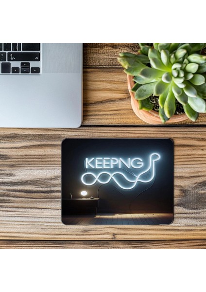 Hedef Odaklı Sade Neon Mouse Pad Tasarımı - 19X23 cm 2 mm Dikdörtgen Ithal Baskılı Mouse Pad modelleri