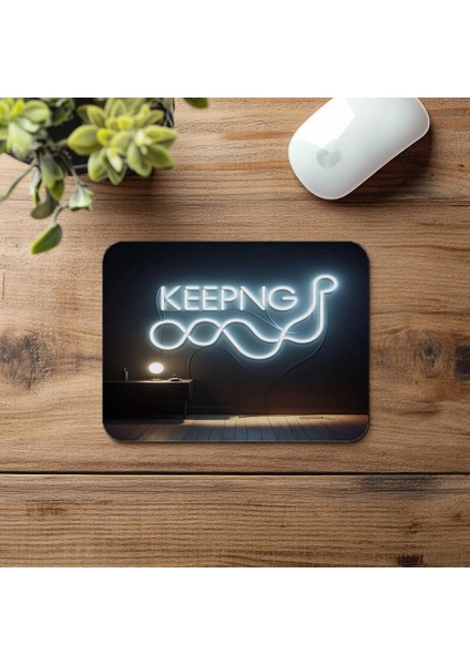 Hedef Odaklı Sade Neon Mouse Pad Tasarımı - 19X23 cm 2 mm Dikdörtgen Ithal Baskılı Mouse Pad fırsatları