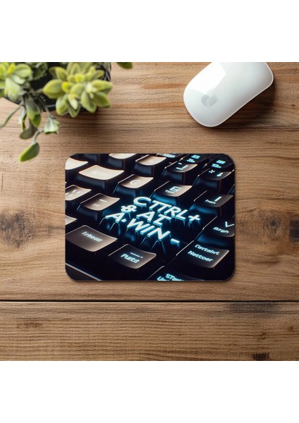 Komut Tuşları Temalı Teknolojik Mousepad - 19X23 cm 2 mm Dikdörtgen Ithal Baskılı Mouse Pad fırsatları