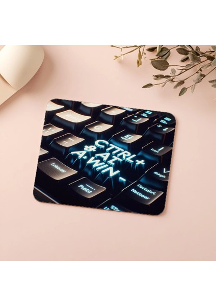 Komut Tuşları Temalı Teknolojik Mousepad - 19X23 cm 2 mm Dikdörtgen Ithal Baskılı Mouse Pad indirimleri