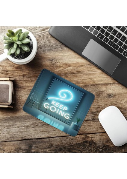 Neon Trail Efektiyle Motivasyon Mousepad - 19X23 cm 2 mm Dikdörtgen Ithal Baskılı Mouse Pad