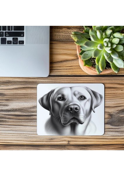 Sadık Bakışlı Labrador Tasarımı - 19X23 cm 2 mm Dikdörtgen Ithal Baskılı Mouse Pad modelleri