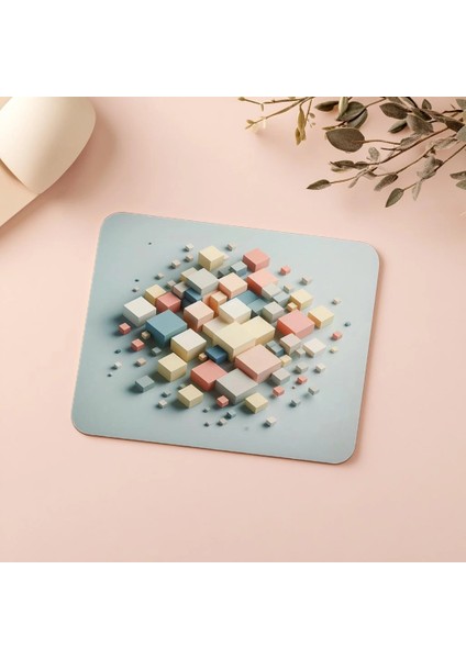Mat Kağıt Efektli Geometrik Mousepad - 19X23 cm 2 mm Dikdörtgen Ithal Baskılı Mouse Pad indirimleri